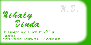 mihaly dinda business card